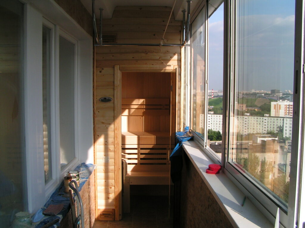 Сауна на балконе квартиры своими руками: материалы, этапы работы